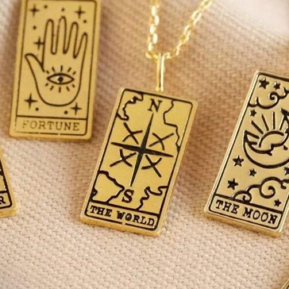 Tarot Card The World Necklace